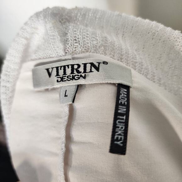 Vtg Vitrin Design White Long Advant Apocalypse Angel Fairy Grunge Puffy Mesh L - Picture 8 of 9